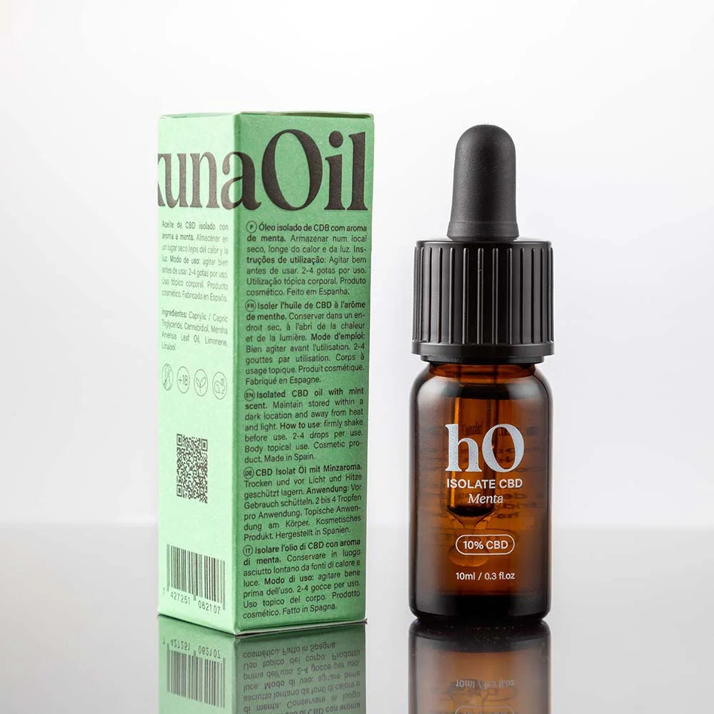 Aceite CBD Premium hakunaOil al 10% Aislado Aroma a Menta con base MCT