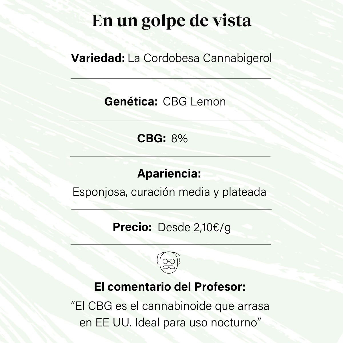 Cogollo de Flor de CBG 8% · La Cordobesa Cannabigerol