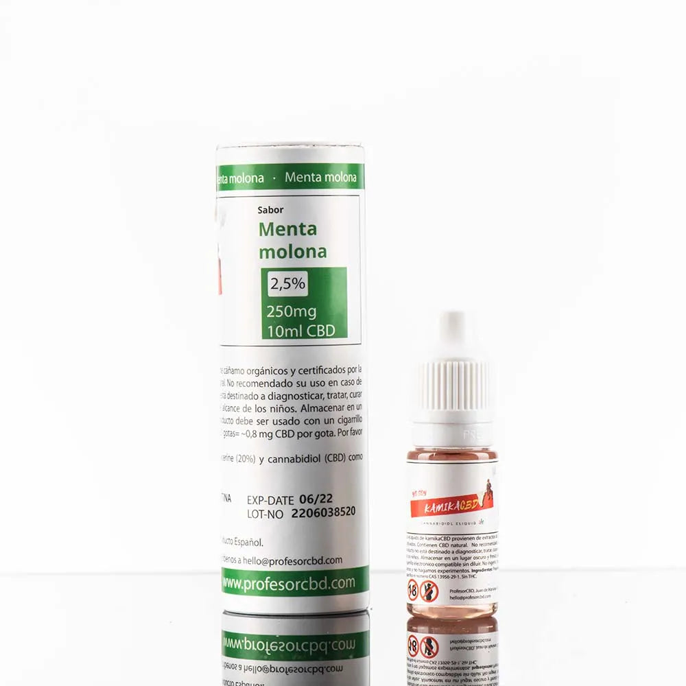 KamikaCBD elíquido Molona Mint 2,5% (250mg) ou 5% (500mg) CBD