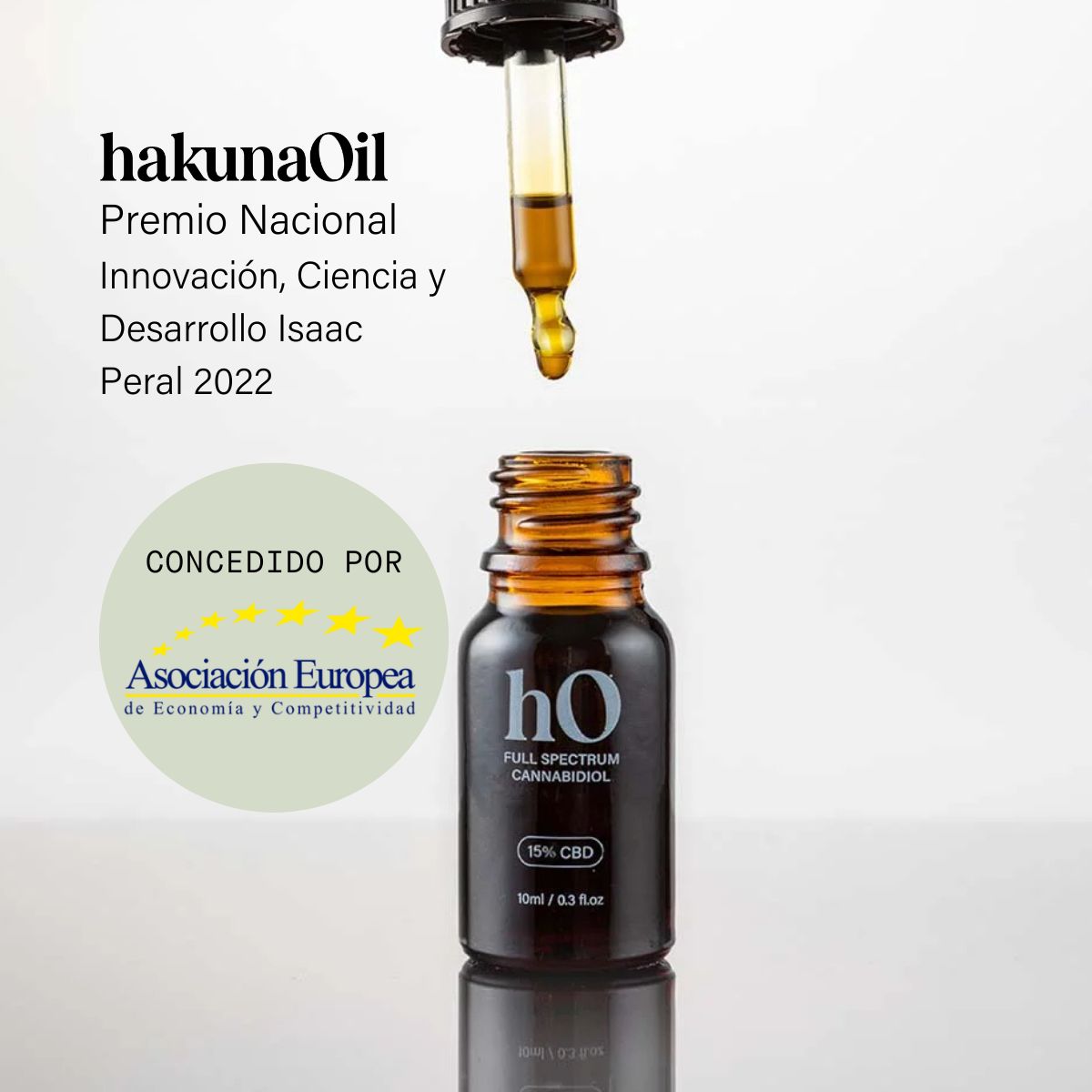 Aceite CBD Premium hakunaOil al 15% Full Spectrum con base MCT