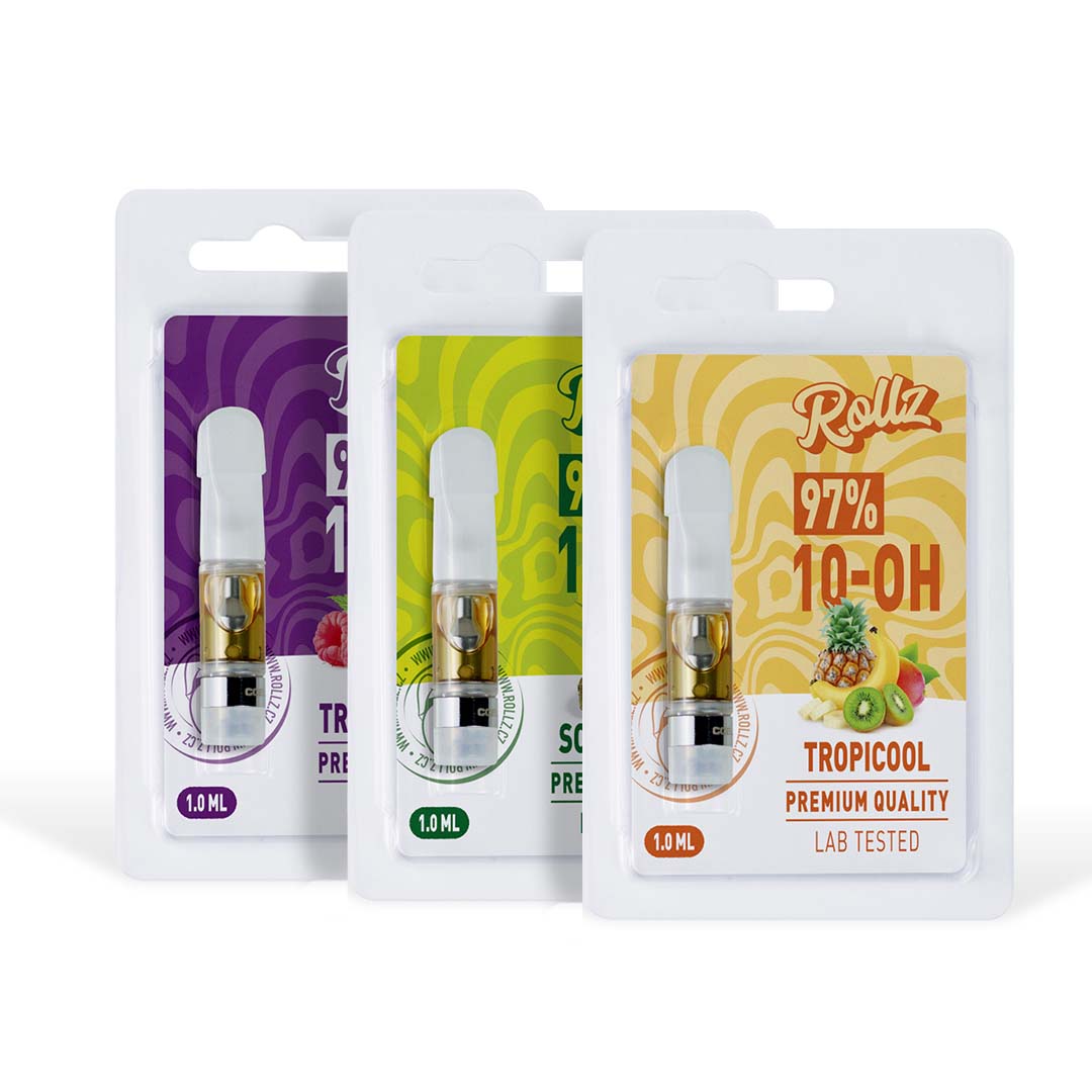 Pack 3 Disposable Cartridges 97% 10-OH 1ml (500 puffs) - Rollz