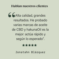 Aceite CBD Premium hakunaOil al 15% Full Spectrum con base MCT