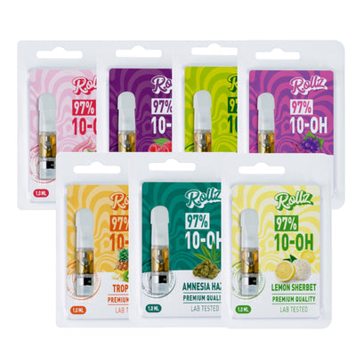 Pack 7 Cartuchos Desechables 97% 10-OH 1ml (500 caladas) - Rollz