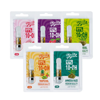 Pack 5 Cartuchos Desechables 97% 10-OH 1ml (500 caladas) - Rollz