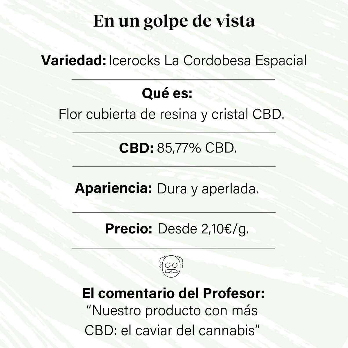 Icerocks mit 85,77% CBD : La Cordobesa Espacial