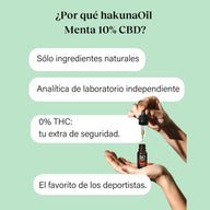 hakunaOil Premium CBD-Öl mit 10% isoliertem Pfefferminzgeschmack und MCT-Basis