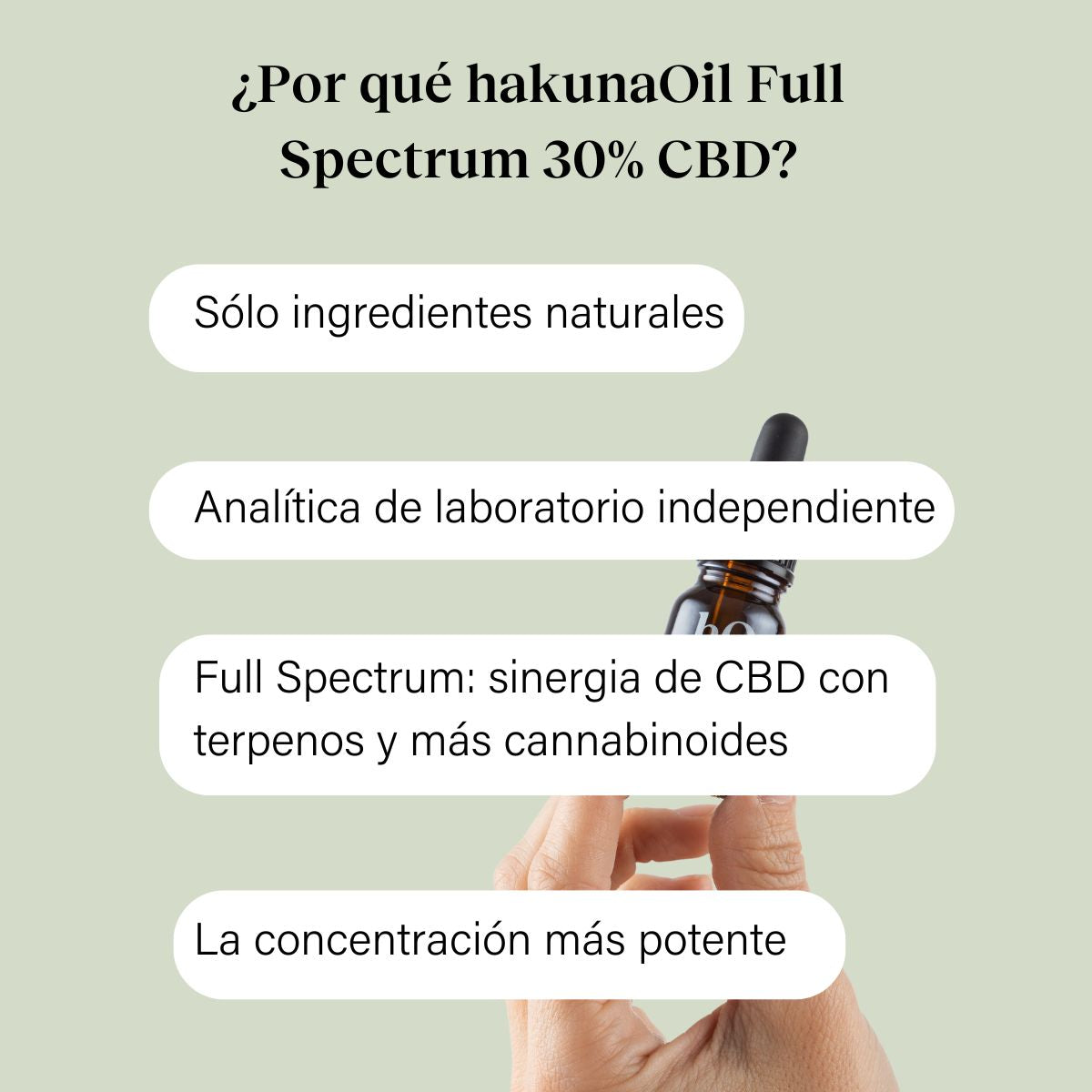 hakunaOil Premium 30% Vollspektrum CBD Öl mit MCT Basis