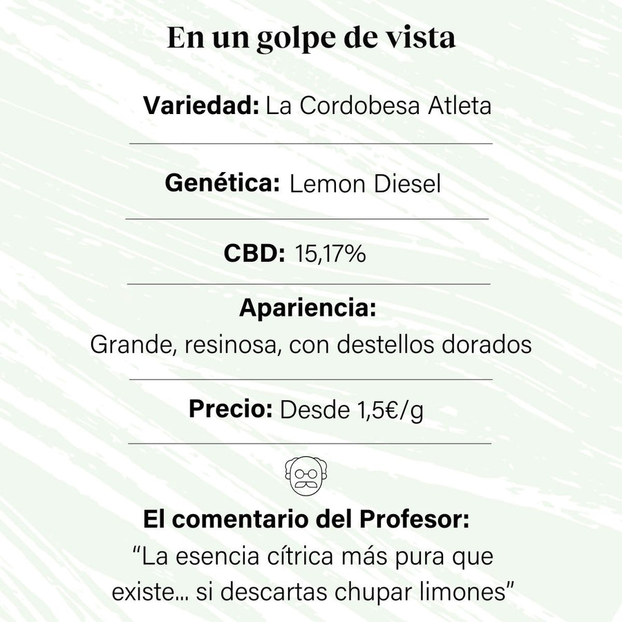 15.17% CBD Aromatic Flower Bud La Cordobesa Atleta