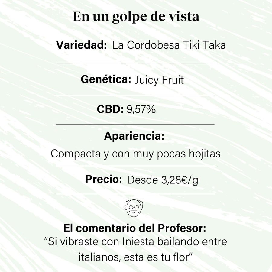 CBD Indoor Aromatic Flower Bud 13% La Cordobesa Tiki Taka