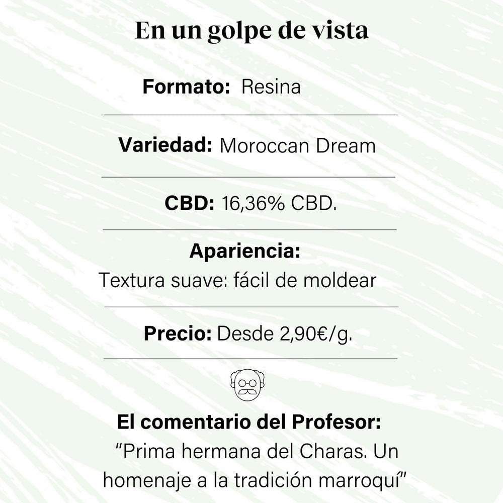 CBD Hash Moroccan Dream com 16,36% CBD - La Cordobesa Hash