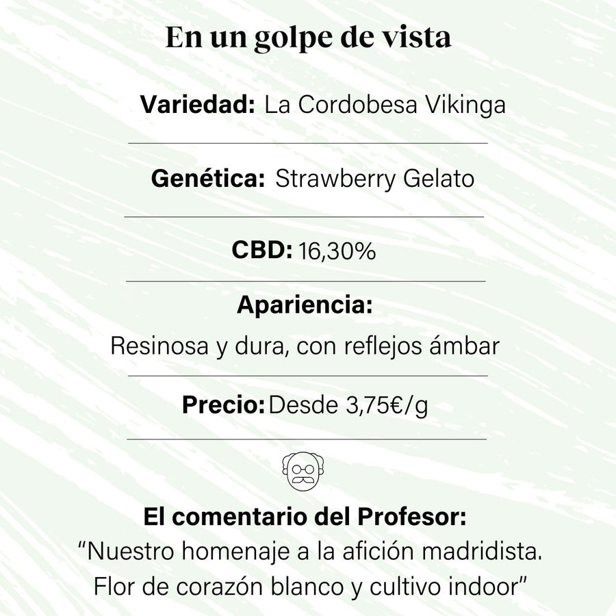 Cogollo de Flor Aromática de CBD al 16,30% · La Cordobesa Vikinga