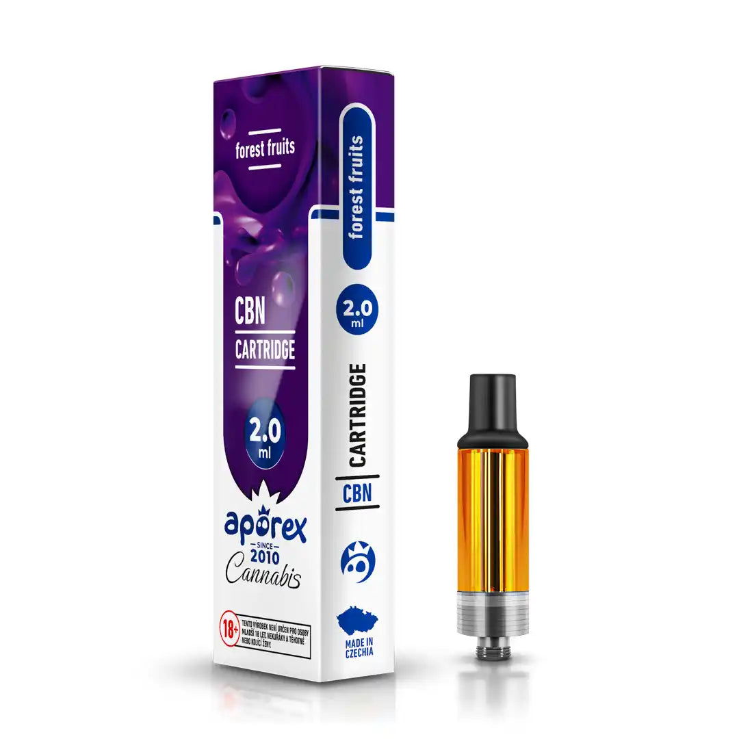 Pack 5 Disposable CBN Cartridges 2ml (600 puffs) - Aporex Pack 5 Disposable CBN Cartridges 2ml (600 puffs) - Aporex
