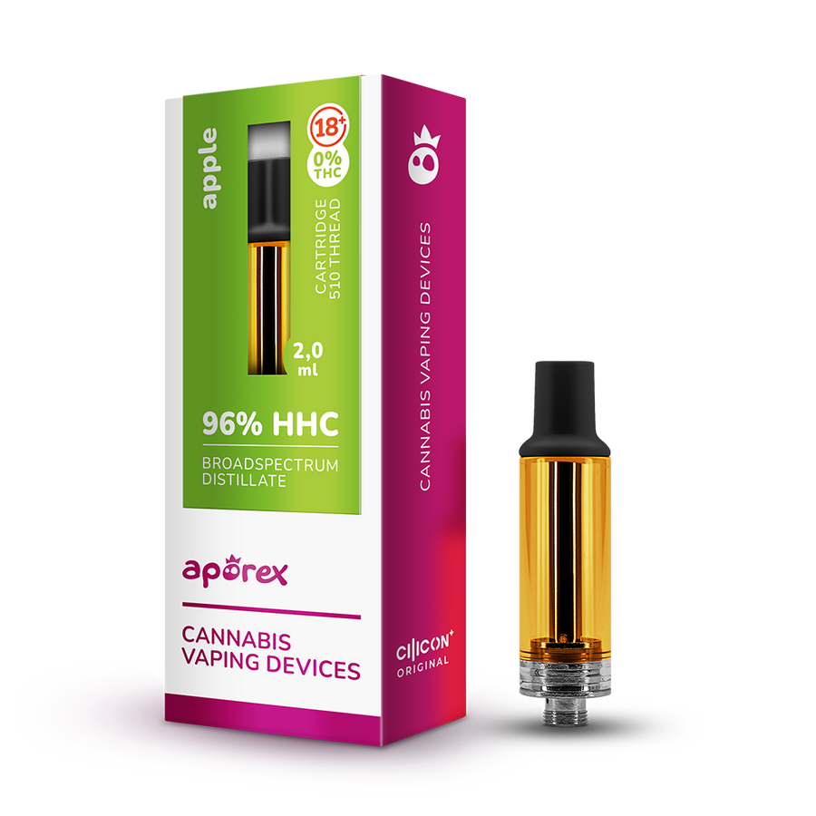 96% HHC cartouche jetable 2ml (600 bouffées) - Aporex