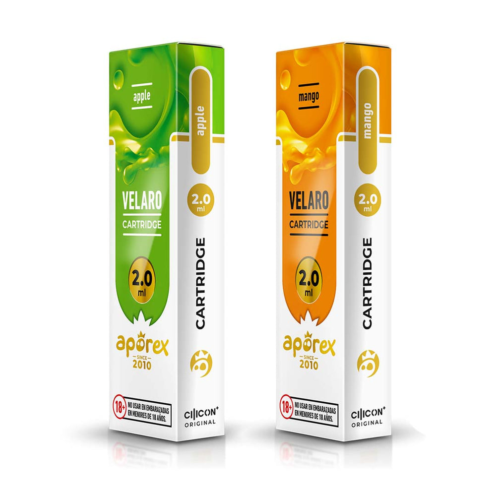 Pack 2 Cartuchos Desechable Velaro 8-OH 2ml (600 caladas) - Aporex