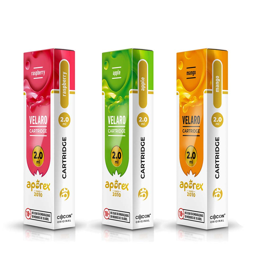 Pack 3 Cartuchos Desechable Velaro 8-OH 2ml (600 caladas) - Aporex