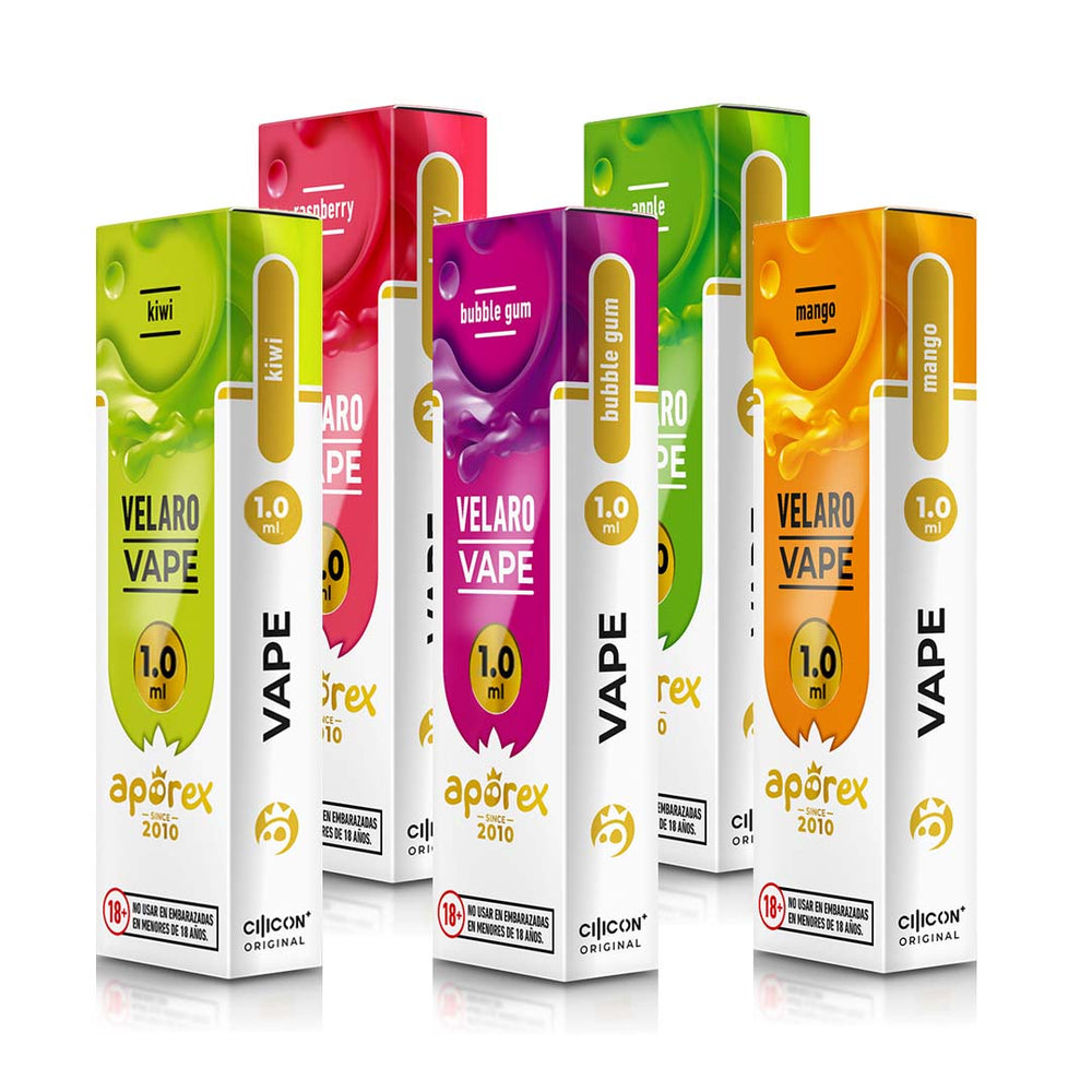 Pack 5 Vapeadores desechables Velaro 8-OH 1ml (300 caladas) - Aporex