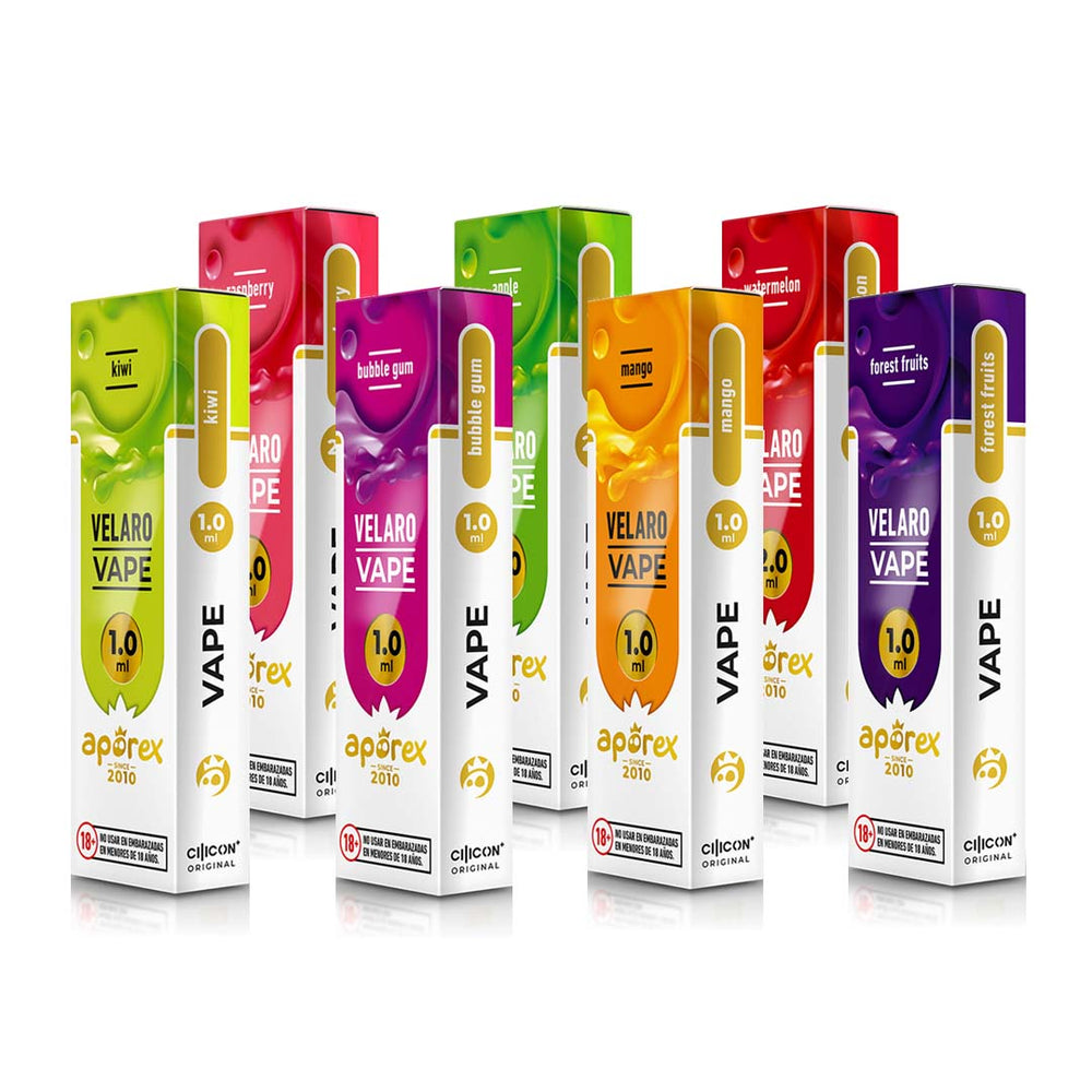 Pack 7 Vapeadores desechables Velaro 8-OH 1ml (300 caladas) - Aporex