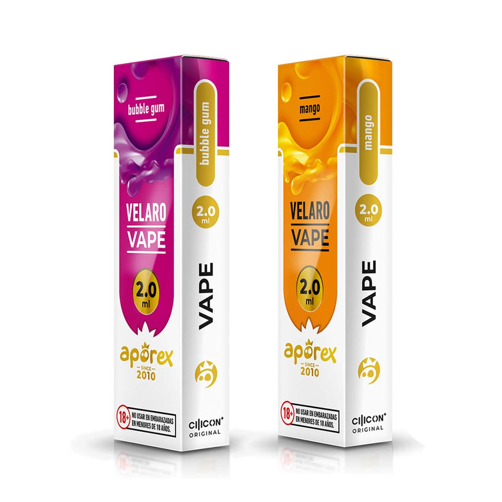 Pack 2 Vapeadores desechables Velaro 8-OH 2ml (600 caladas) - Aporex