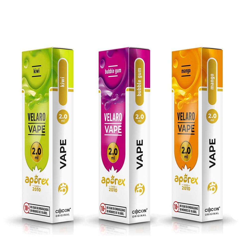 Pack 3 Vapeadores desechables Velaro 8-OH 2ml (600 caladas) - Aporex
