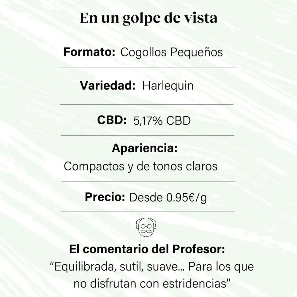 Pequenos botões de CBD Flor Aromática 5,17% - La Cordobesa Harlequin