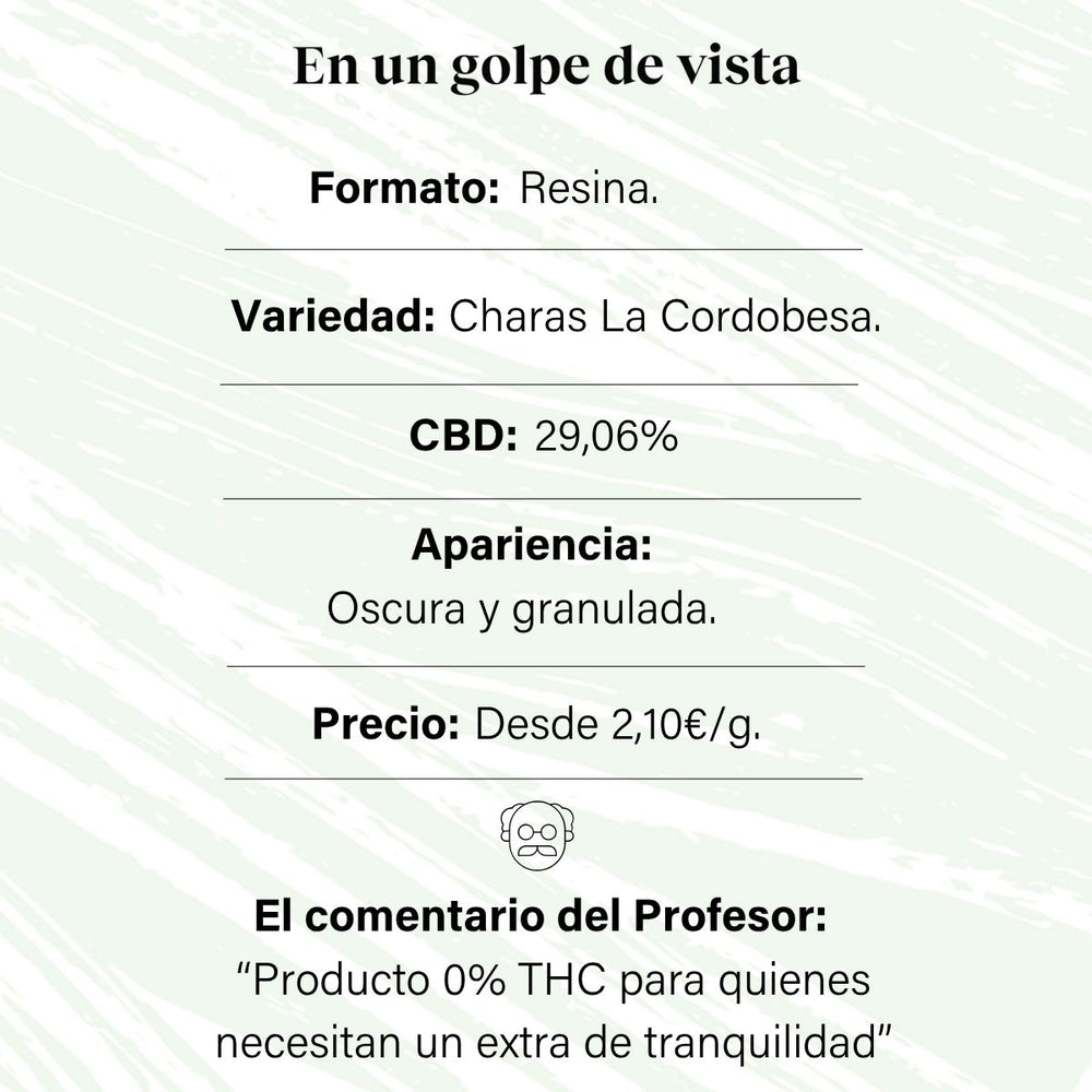 Hemp Charas Zero com 24,18% CBD · La Cordobesa hash