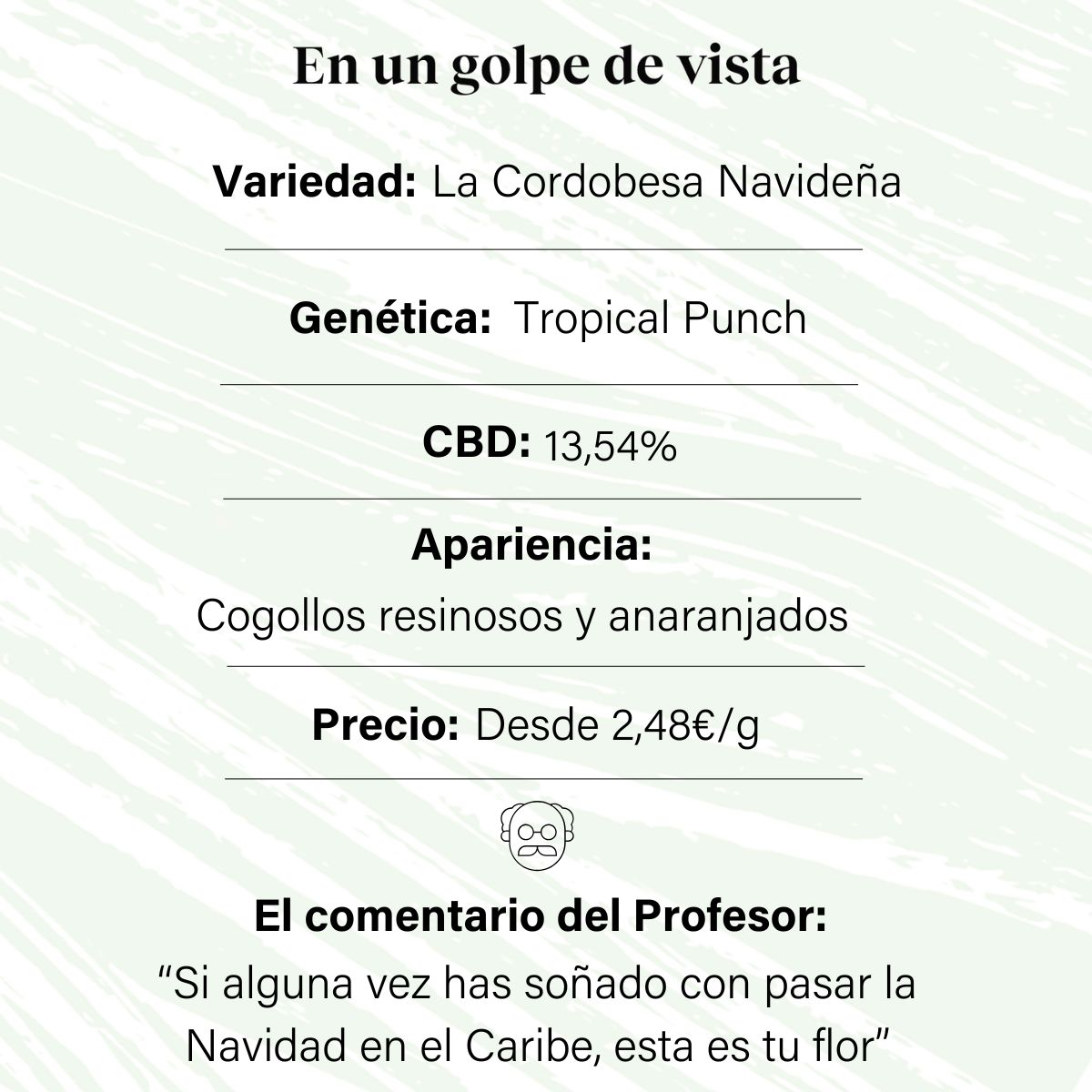 7% CBD Flor em botão aromático · La Cordobesa Navideña California Haze