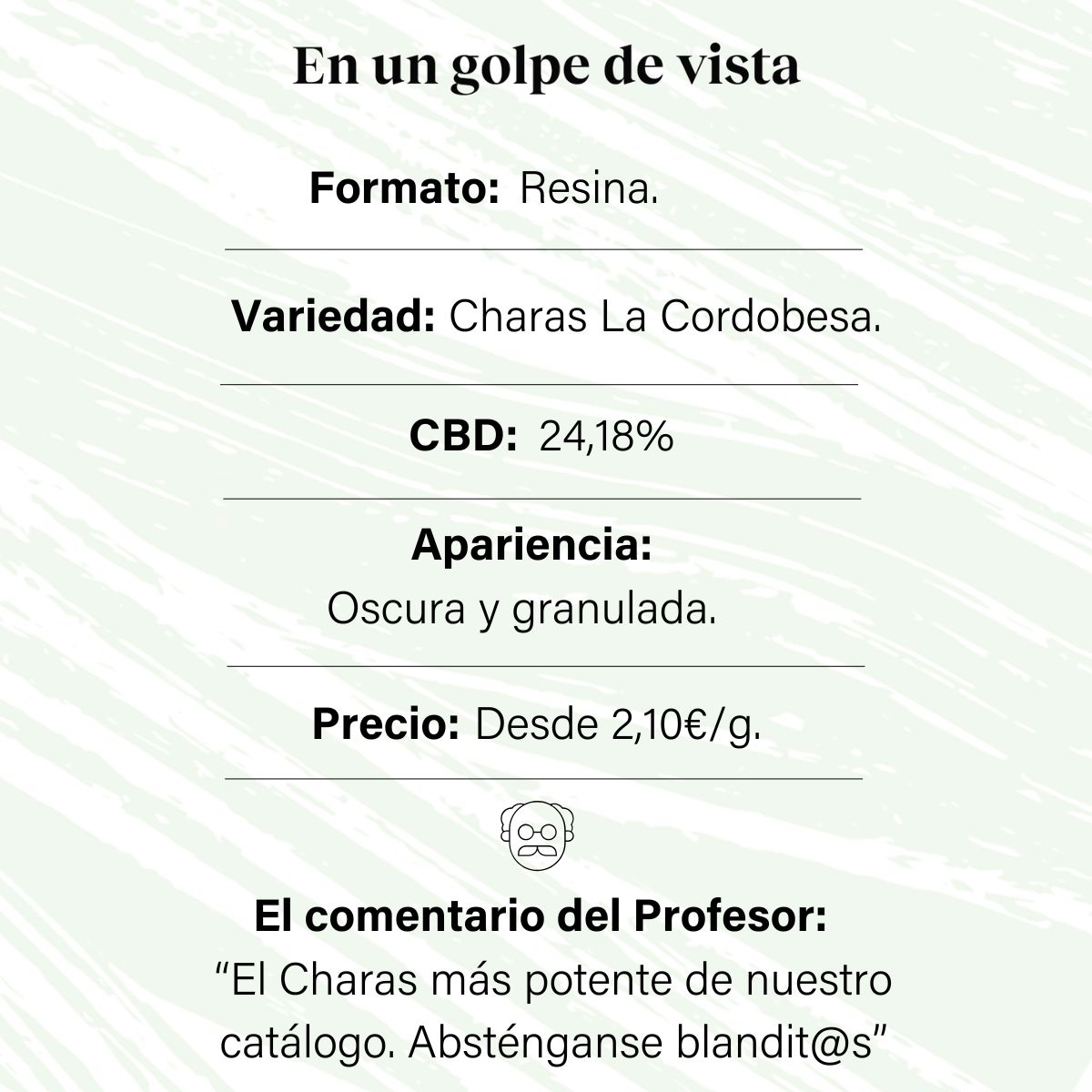 Charas Zero de Cáñamo con 24,18% de CBD  · La Cordobesa hash