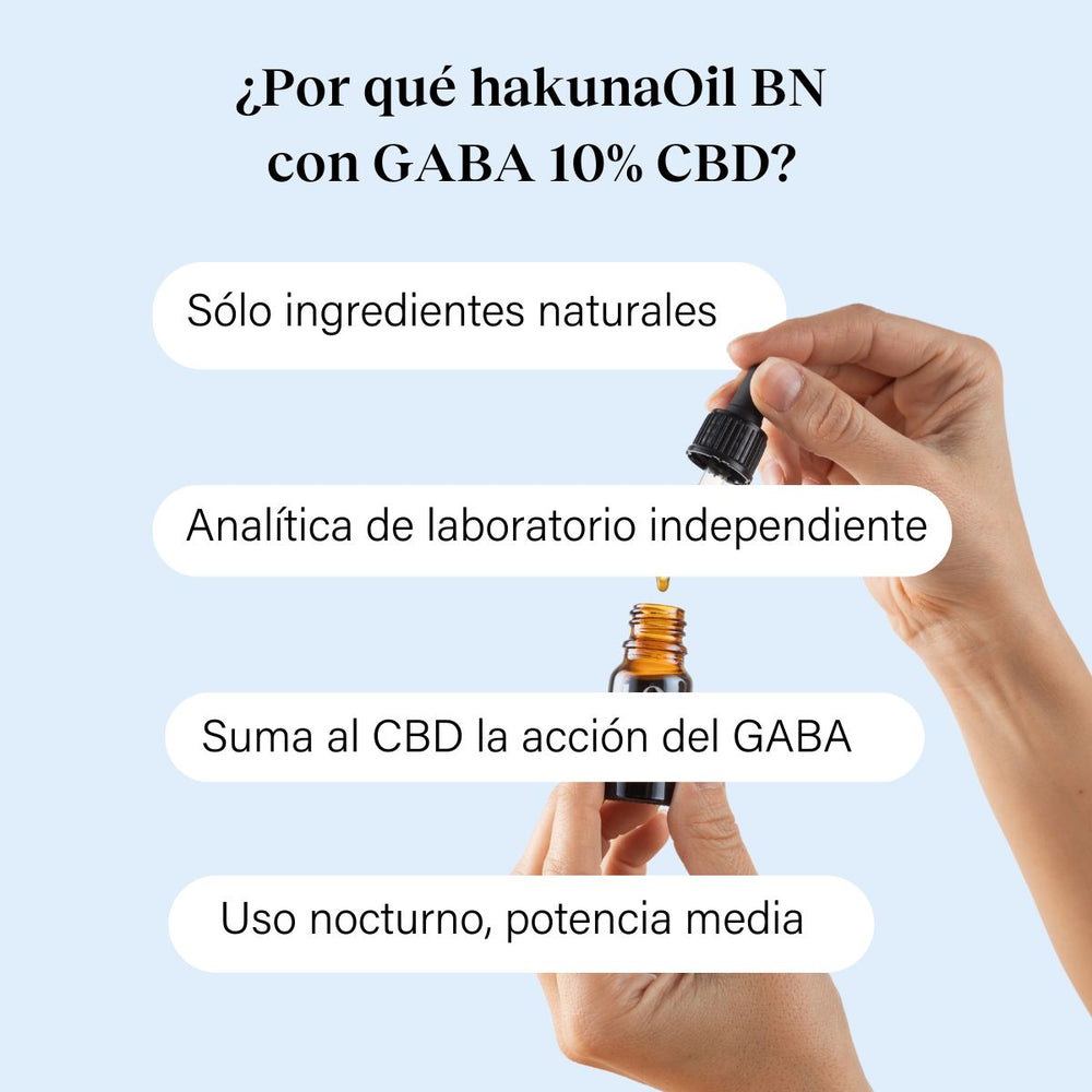 Aceite CBD 10% Premium con GABA hakunaOil Buenas Nochezzz