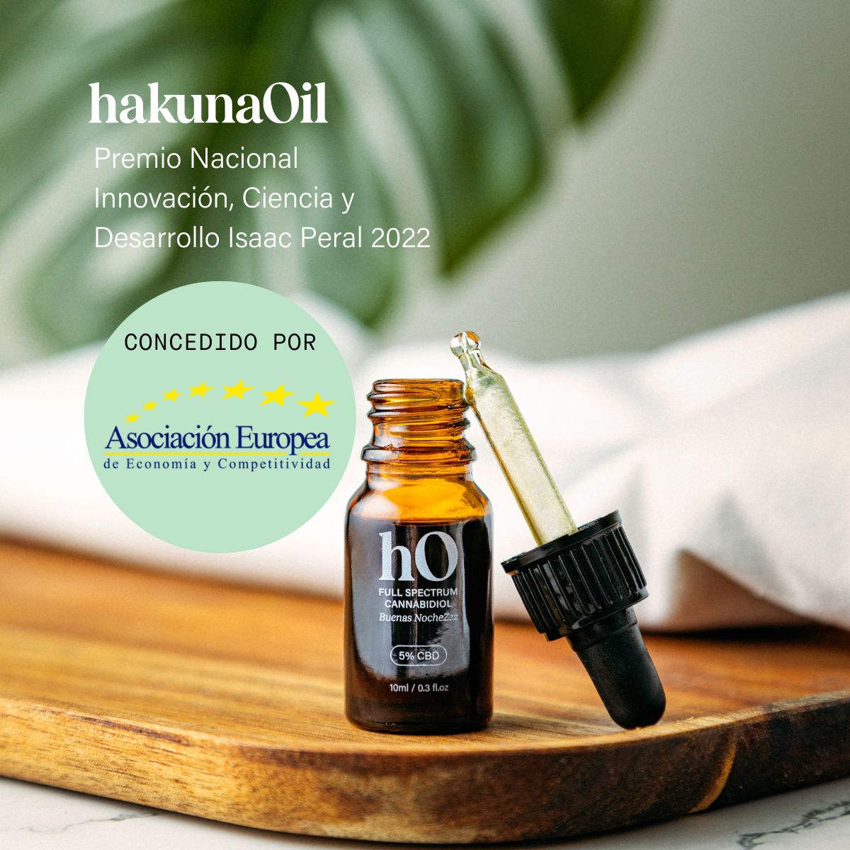 hakunaOil Olio di CBD Premium 10% isolato al gusto di menta piperita con base MCT