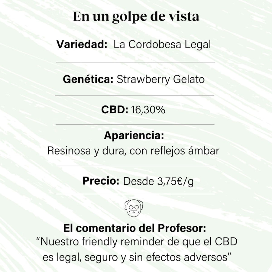 CBD Bourgeon de fleur aromatique 16.30% La Cordobesa Legal CL13