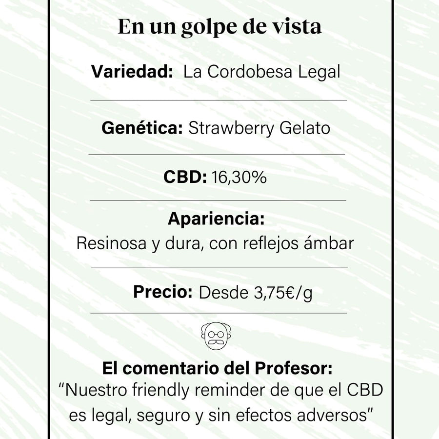 CBD Aromatic Flower Bud at 16.30% La Cordobesa Legal CL13