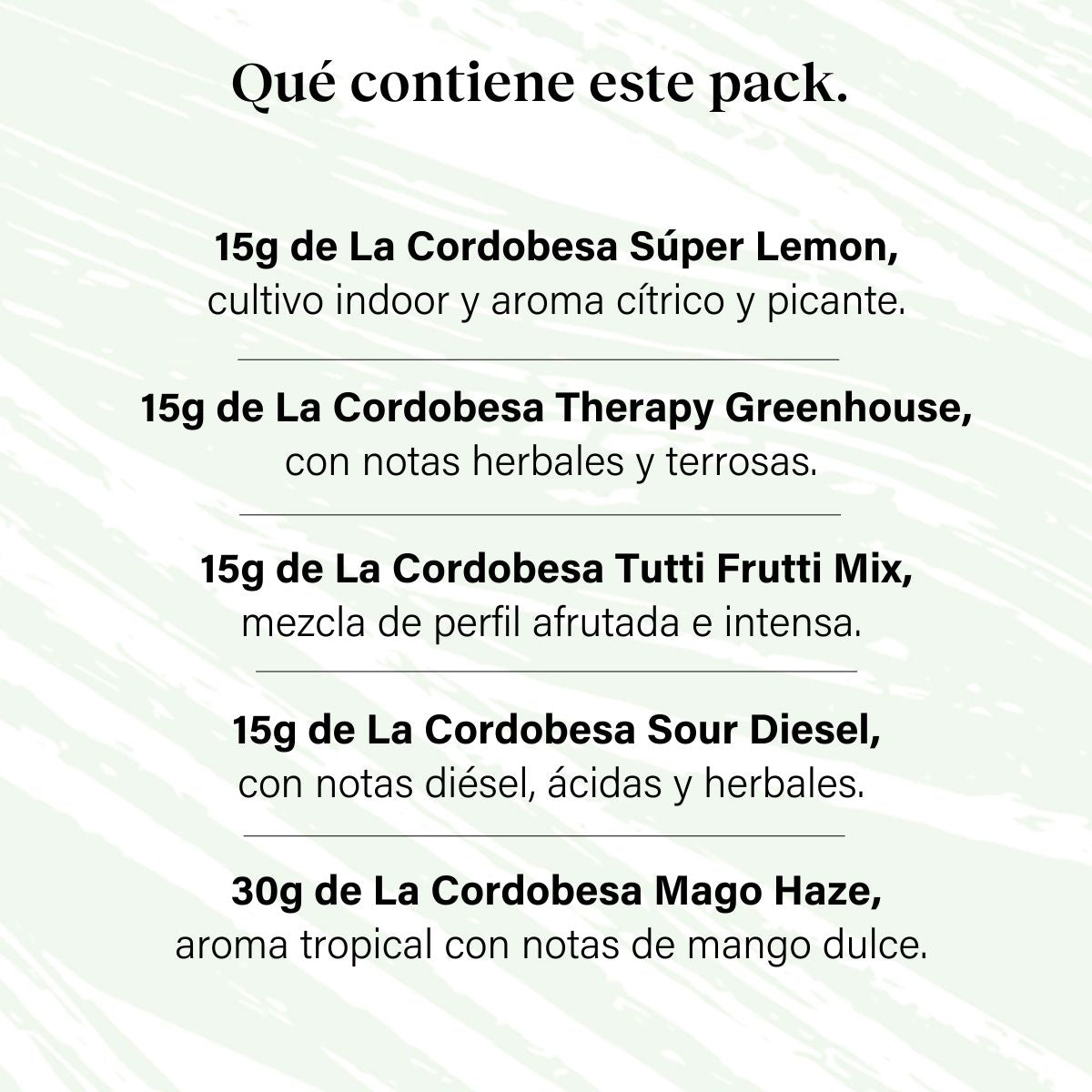 Pack 90g Cogollos Pequeños Genéticas Variadas - Pruébalo Todo Plus