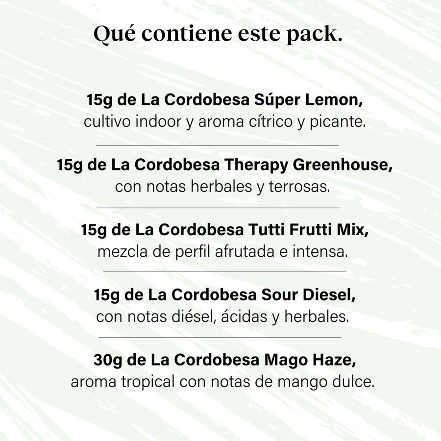 Pack 90g Cogollos Pequeños Genéticas Variadas - Pruébalo Todo Plus