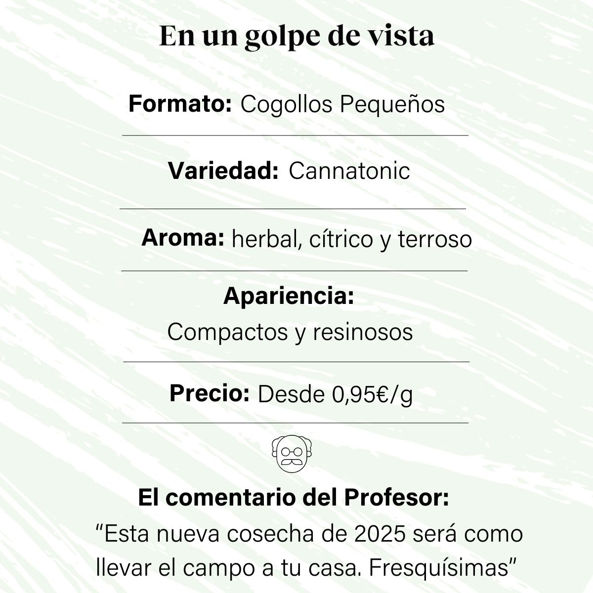 Cogollos Pequeños de Flor Aromática de CBD - La Cordobesa Cannatonic