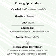 7% CBD Bourgeon de fleur aromatique La Cordobesa Christmas California Haze