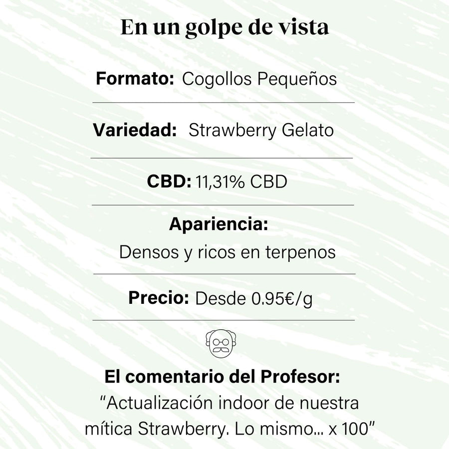 Cogollos Pequeños de Flor Aromática de CBD - La Cordobesa Strawberry Indoor
