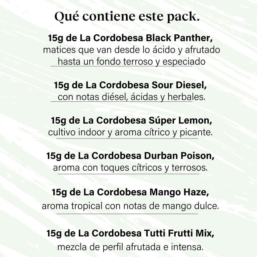 Pack 90g Cogollos Pequeños Genéticas Variadas - Pruébalo Todo Plus