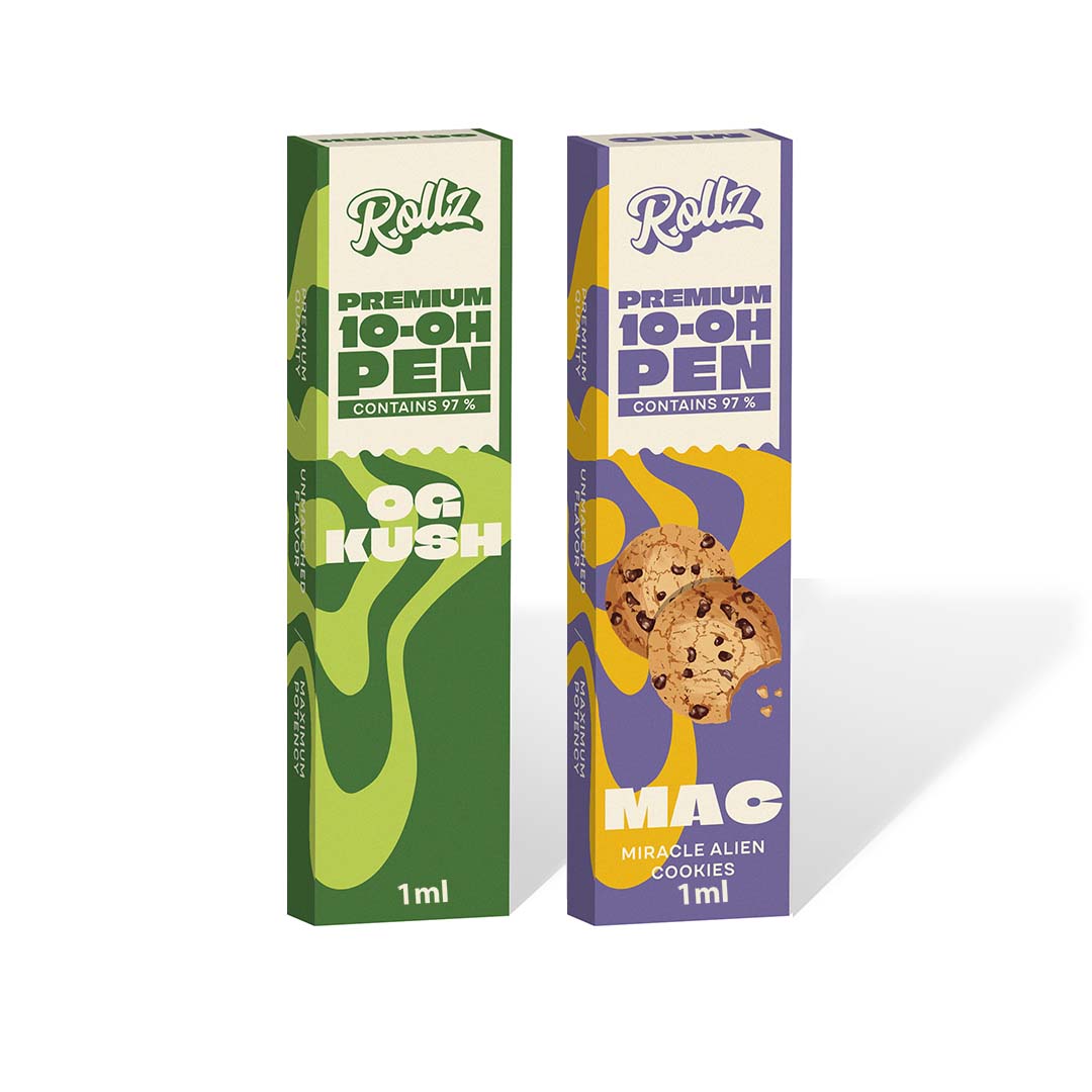 Pack 2 Disposable Vapes 97% 10-OH 1ml (500 puffs) - Rollz