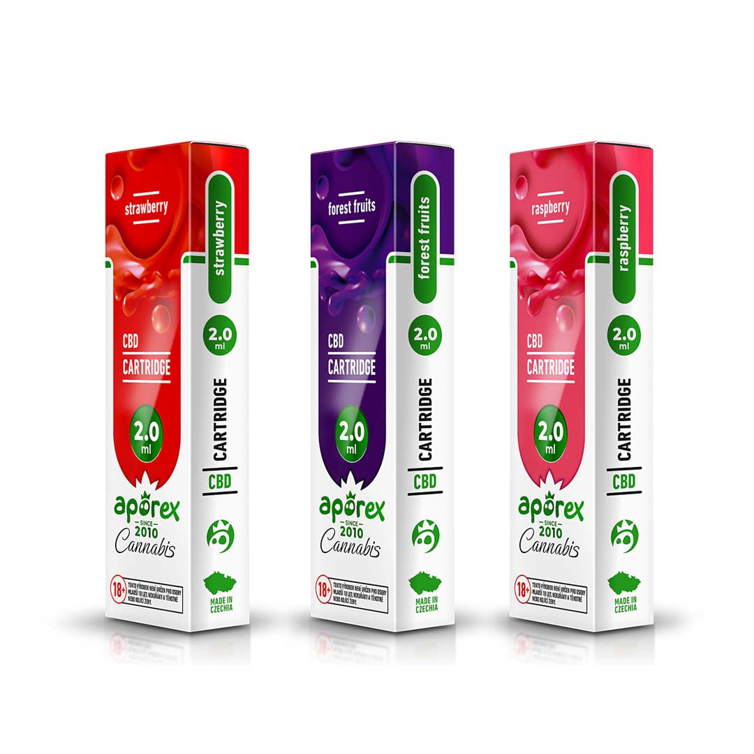 Pack 3 Disposable CBD Cartridges 2ml (600 puffs) - Aporex Pack 3 Disposable CBD Cartridges 2ml (600 puffs) - Aporex