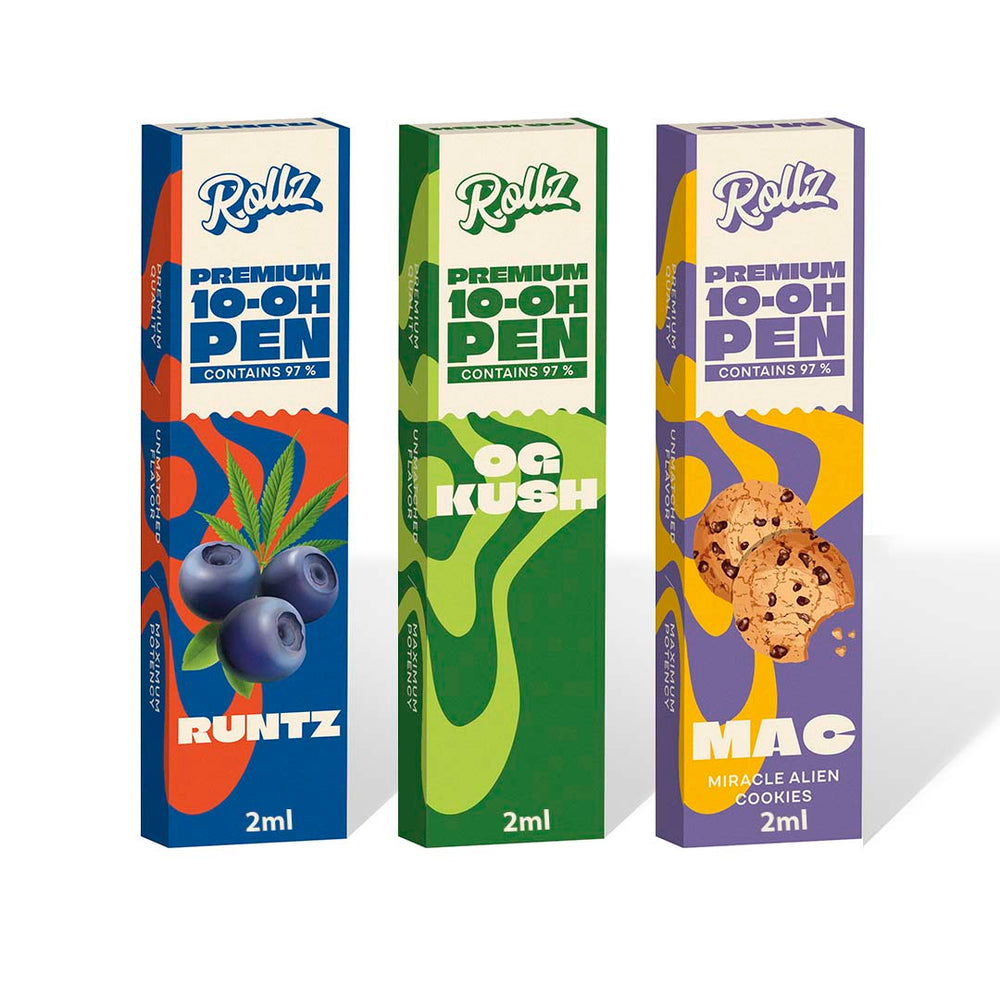 Pack 3 Vapeadores Desechables 97% 10-OH  2ml (1.000 caladas) - Rollz