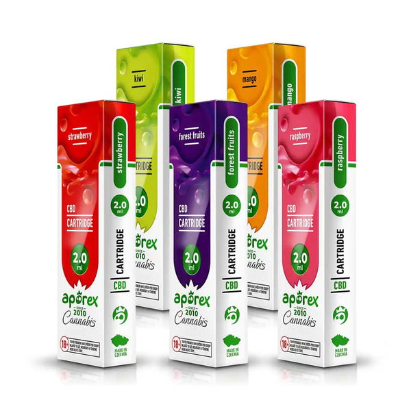 Pack 5 Disposable CBD Cartridges 2ml (600 puffs) - Aporex