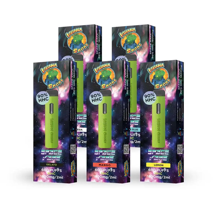 Pack 5 Vapeadores Desechables de HHC al 90% 2ml (600 caladas) - Space Vape