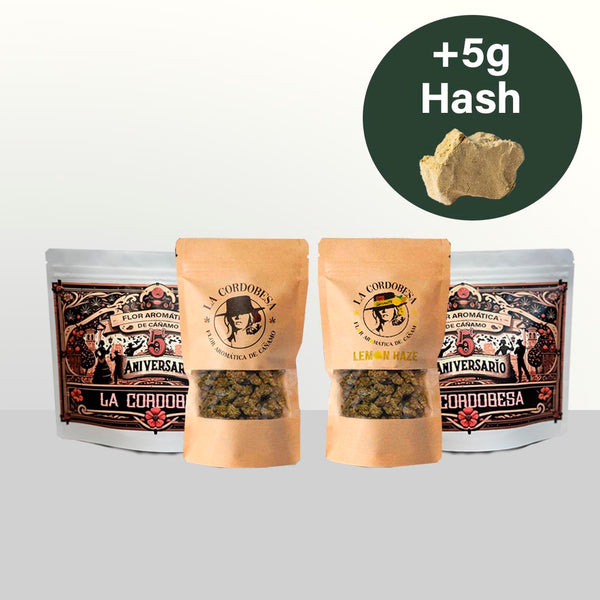 Pack 60g Cogollos más 5g Hash CBD