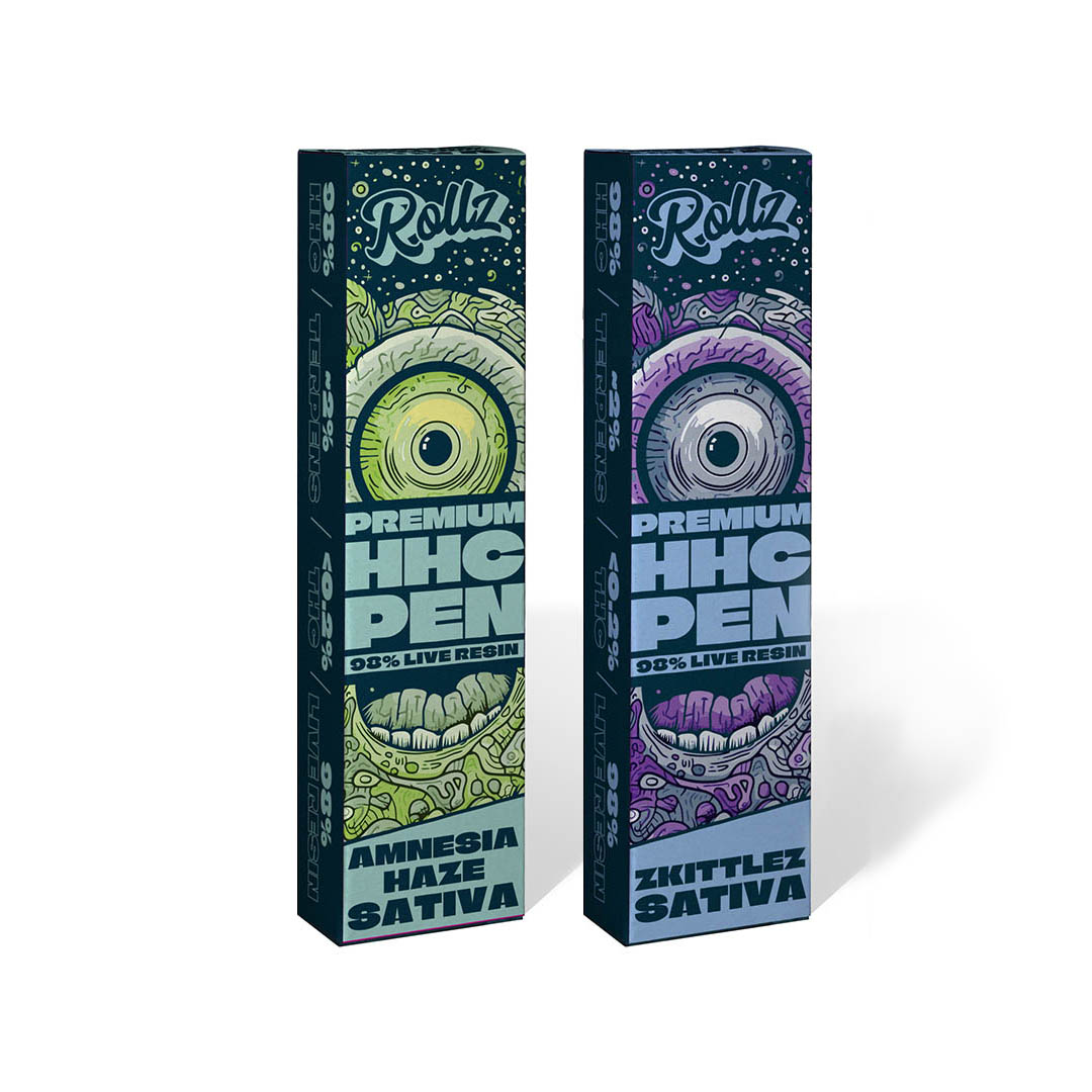 Pack 2 Vapeadores Desechables 98% HHC 2ml (600 caladas) - Rollz