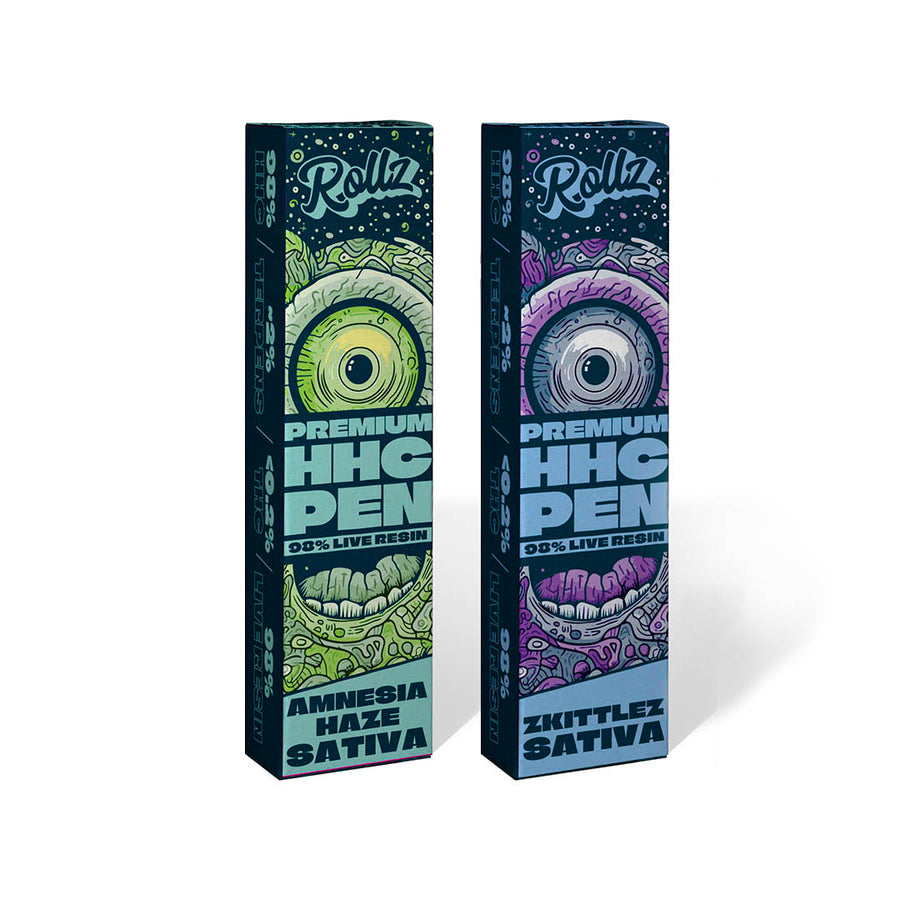 Pack 2 Disposable Vapes 98% HHC 2ml (600 puffs) - Rollz