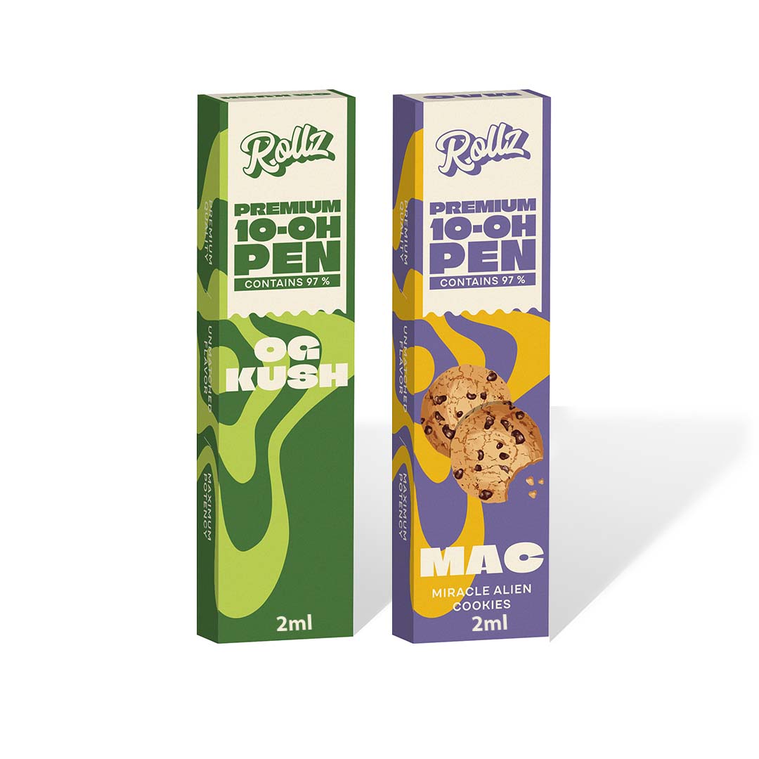 Pack 2 Disposable Vapes 97% 10-OH 2ml (1.000 puffs) - Rollz Pack 2 Disposable Vapes 97% 10-OH 2ml (1.000 puffs) - Rollz