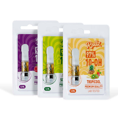 Pack 3 Cartuchos Desechables 97% 10-OH 1ml (500 caladas) - Rollz