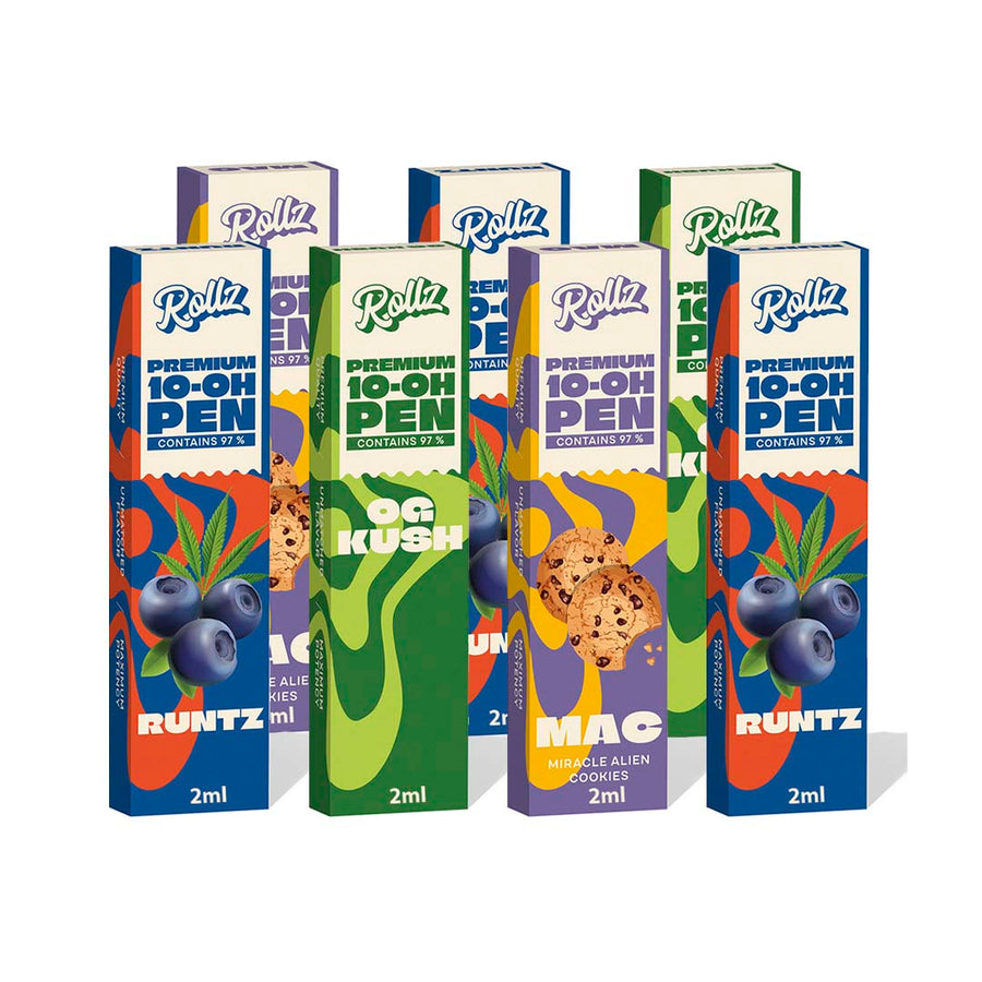 Pack 7 Vapeadores Desechables 97% 10-OH  2ml (1.000 caladas) - Rollz