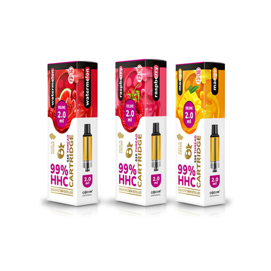 Pack 3 Disposable cartridges of HHC 96% 2ml (600 puffs) - Aporex