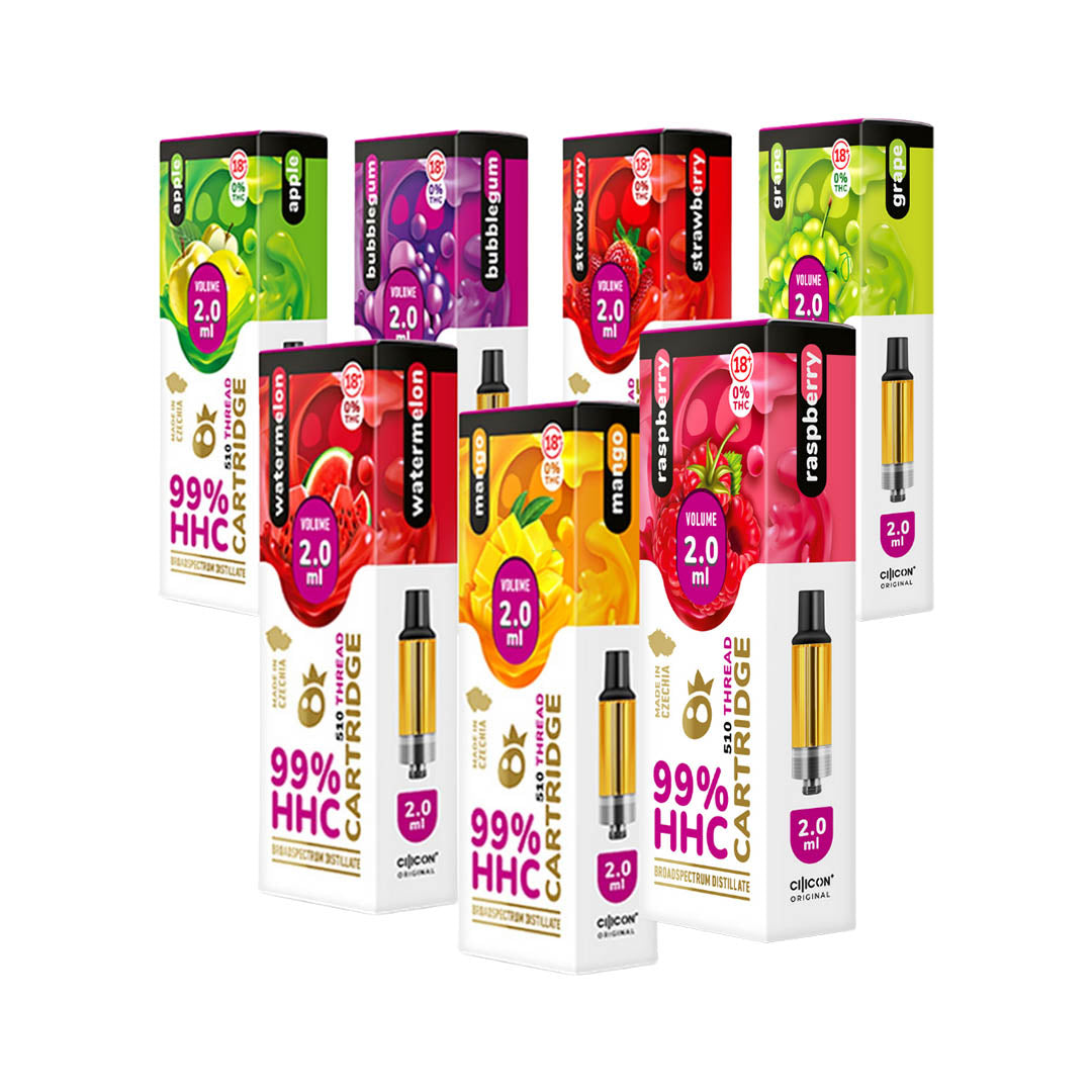 Pack 7 Disposable cartridges of HHC 96% 2ml (600 puffs) - Aporex